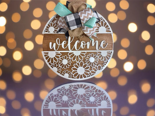 Daisy Welcome Sign - kustomizables