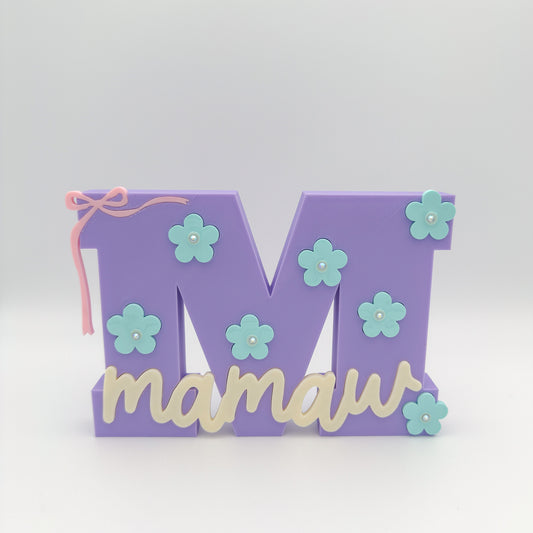 Flower | 3D Print Initial Name Sign