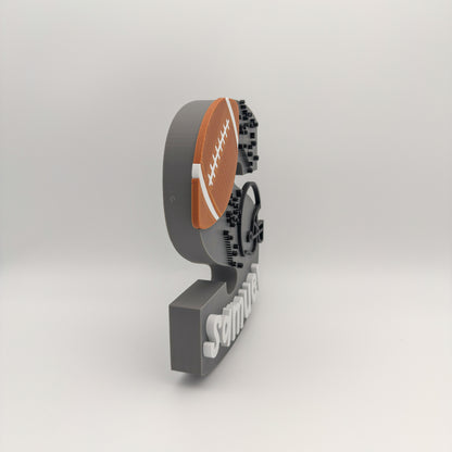 Football | 3D Print Initial Name Sign
