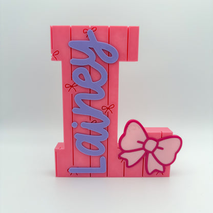 Bow | 3D Print Initial Name Sign
