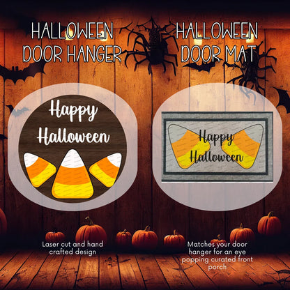 Halloween Door Hanger and Doormat Bundle - kustomizables