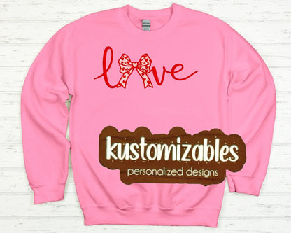 Love Bow - Embroidered Sweatshirt - kustomizables