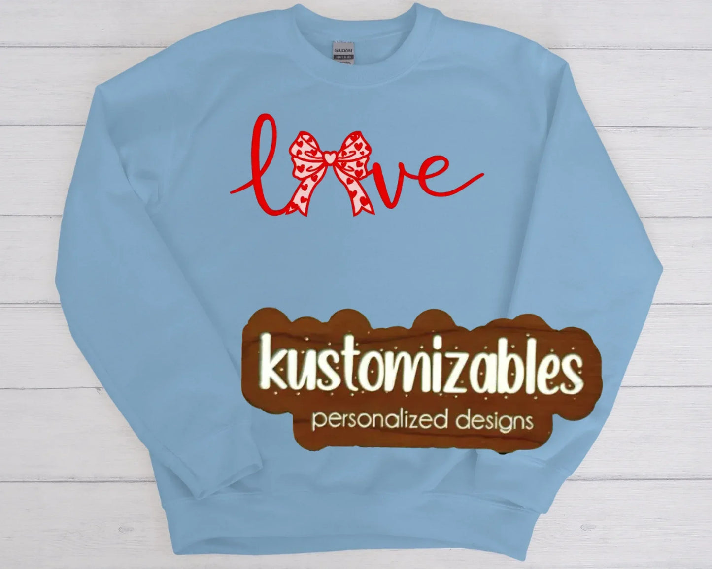 Love Bow - Embroidered Sweatshirt - kustomizables
