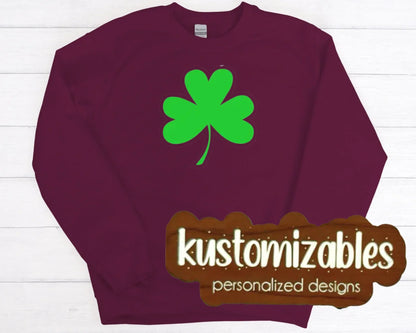 St Patricks Shamrock Glitter Applique - kustomizables