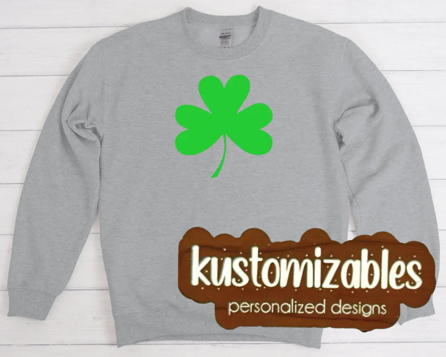 St Patricks Shamrock Glitter Applique - kustomizables