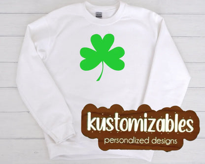 St Patricks Shamrock Glitter Applique - kustomizables