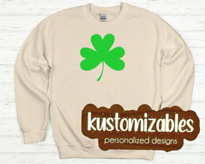 St Patricks Shamrock Glitter Applique - kustomizables
