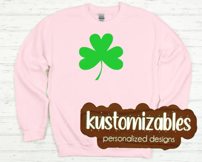 St Patricks Shamrock Glitter Applique - kustomizables