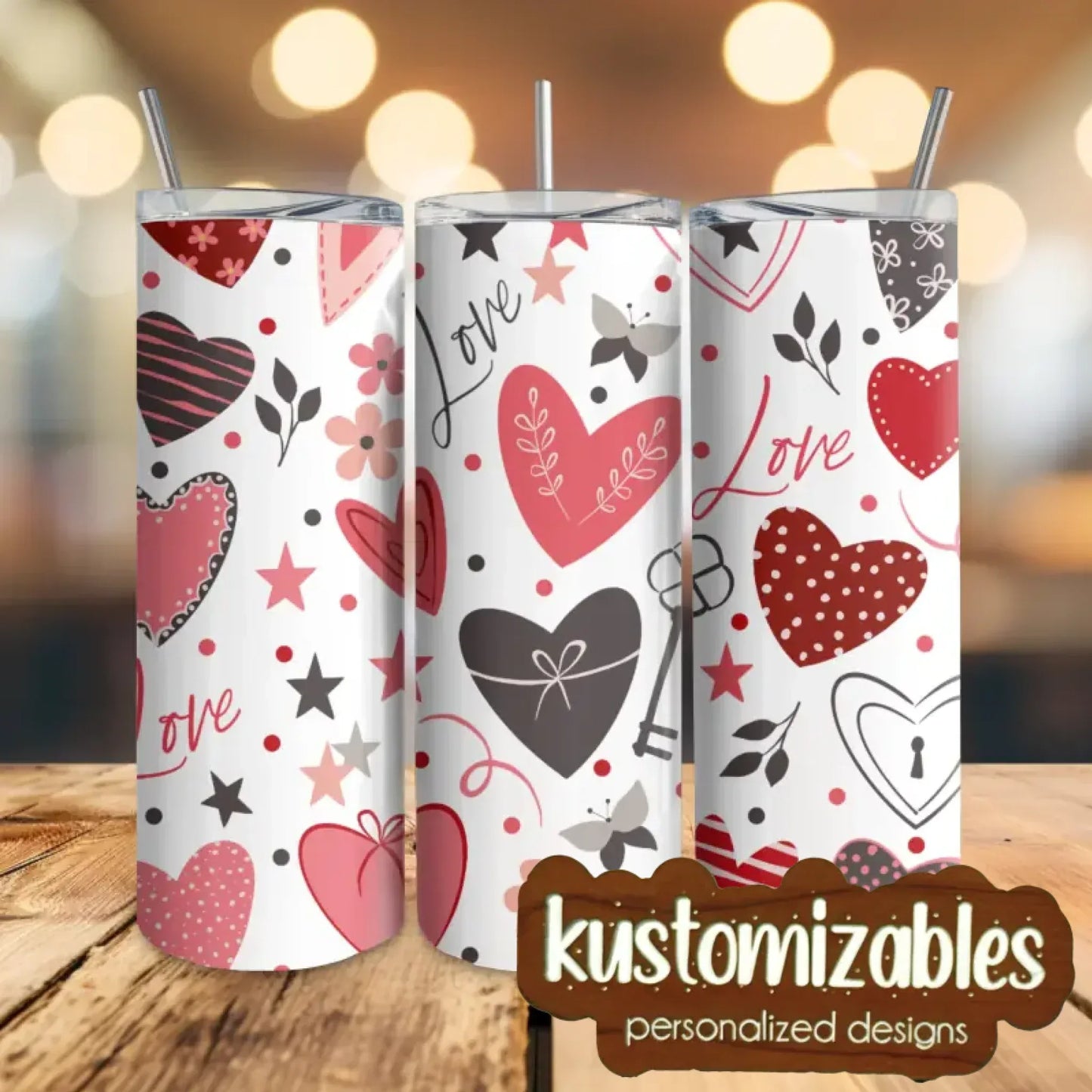 Valentine's Tumblers - kustomizables