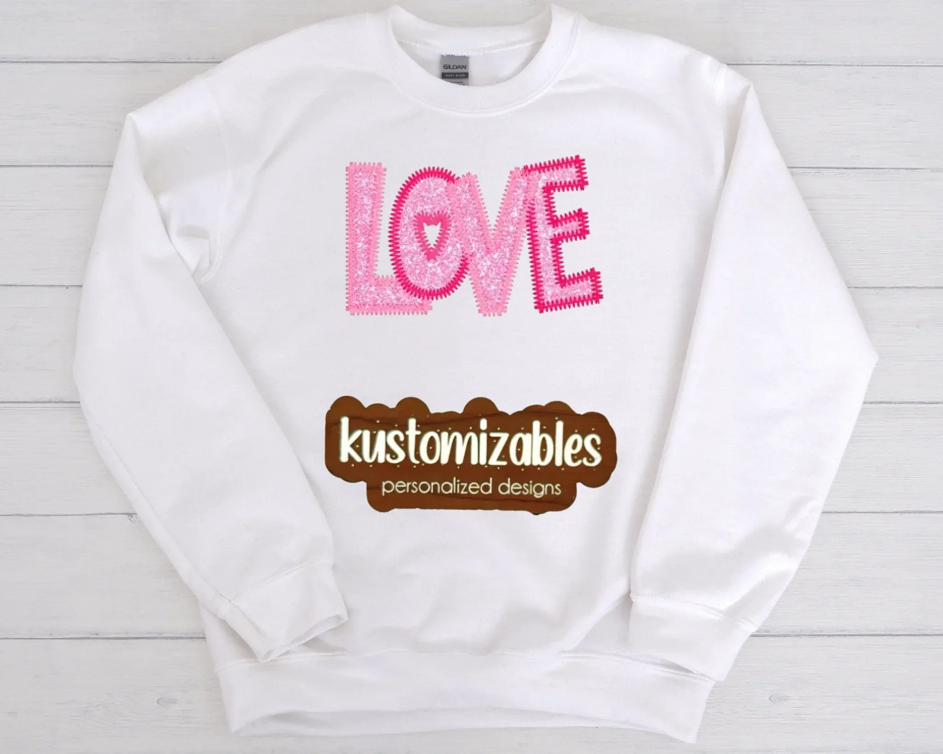 Love ZigZag Stitch - Embroidered - kustomizables