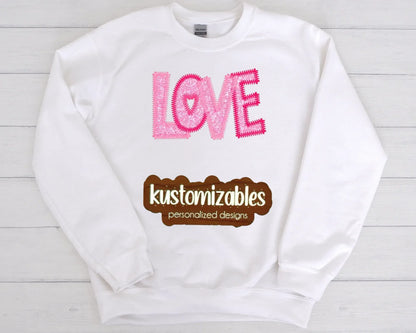 Love ZigZag Stitch - Embroidered - kustomizables