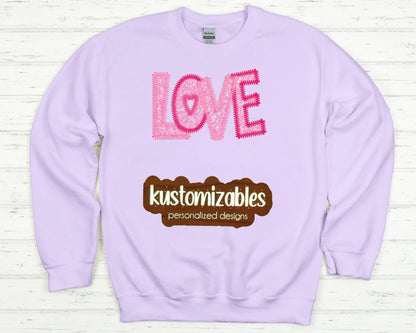 Love ZigZag Stitch - Embroidered - kustomizables
