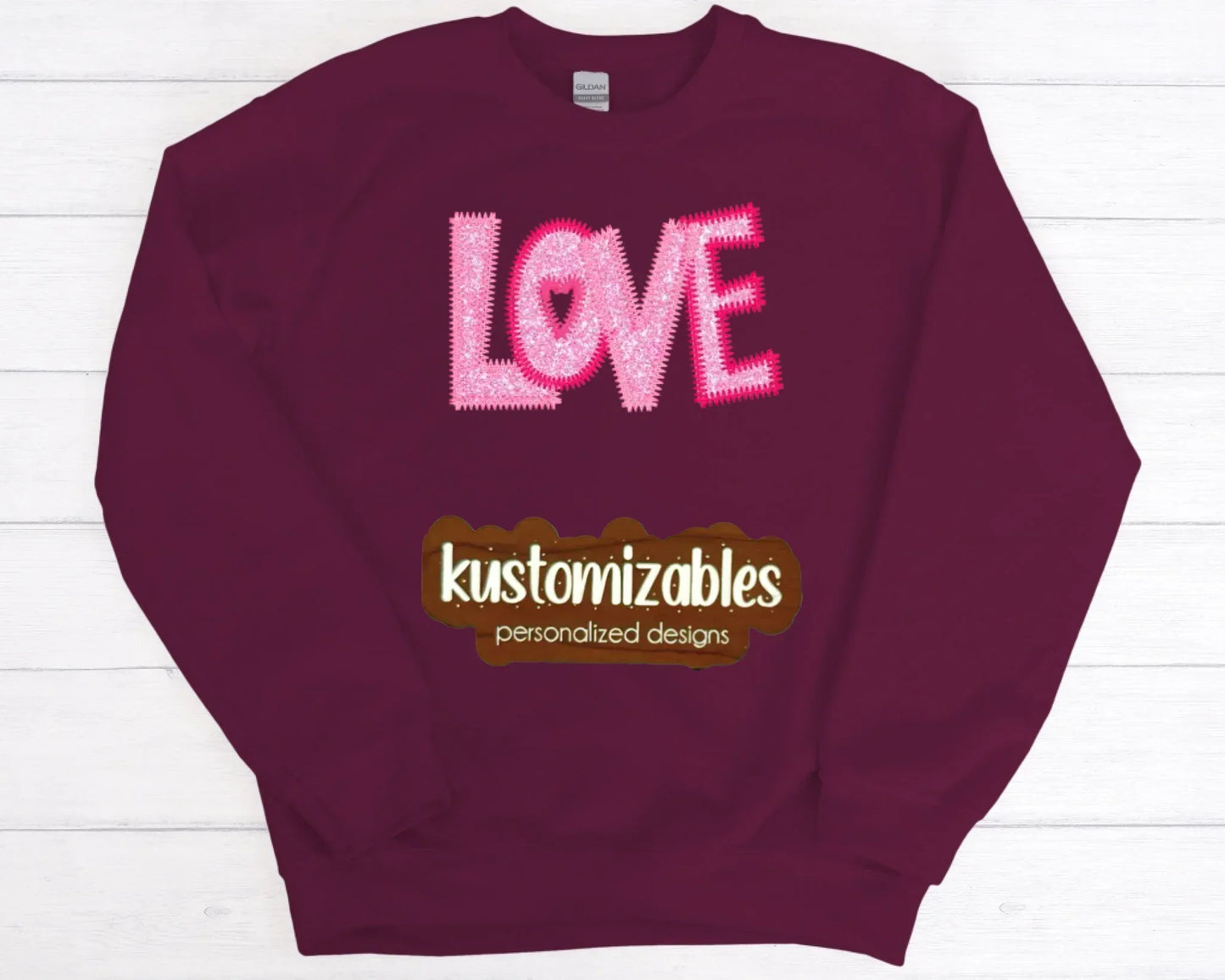Love ZigZag Stitch - Embroidered - kustomizables