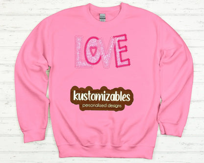 Love ZigZag Stitch - Embroidered - kustomizables