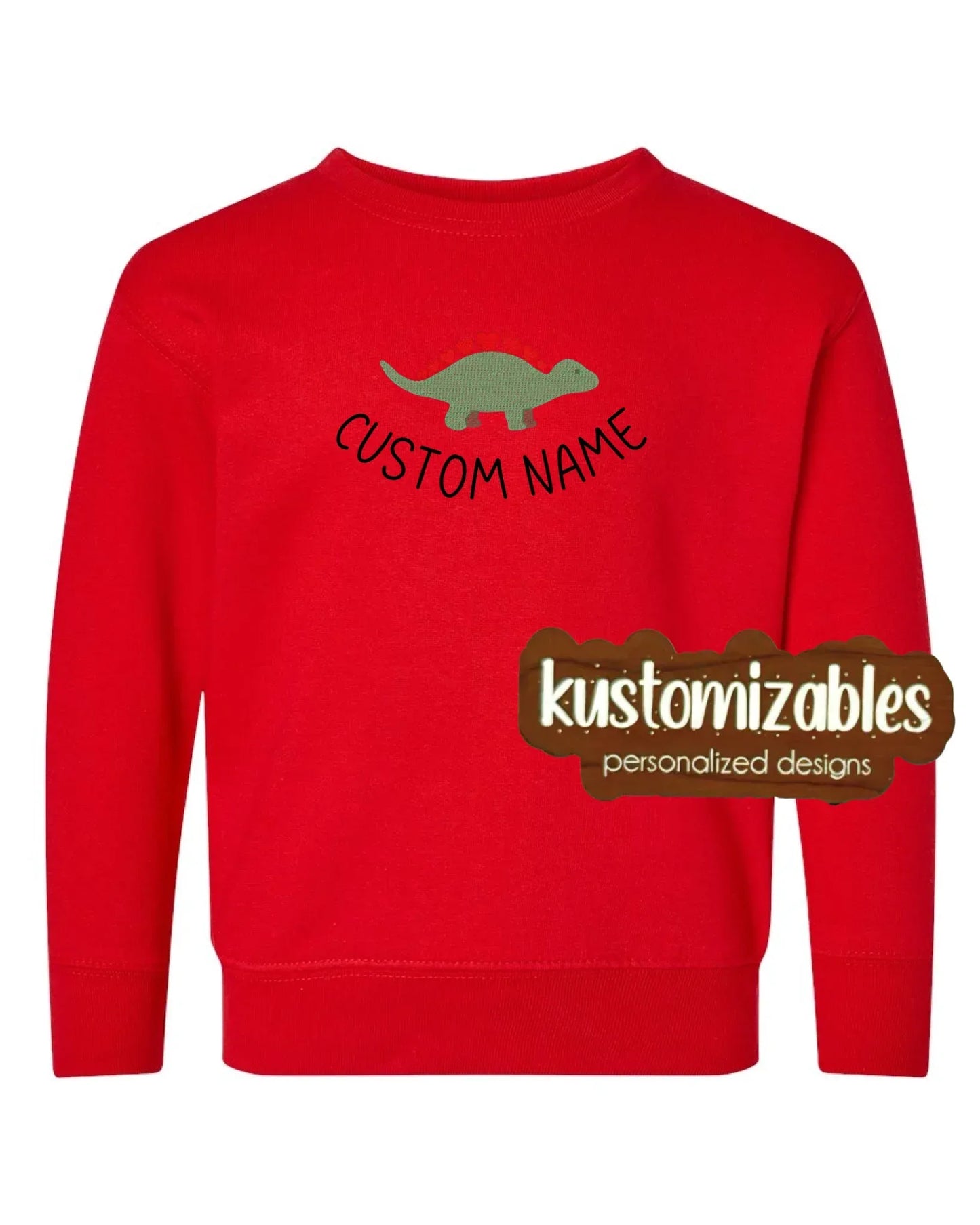 Dino Valentine Toddler Sweatshirt - Embroidered - kustomizables