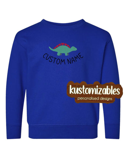 Dino Valentine Toddler Sweatshirt - Embroidered - kustomizables