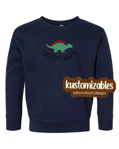 Dino Valentine Toddler Sweatshirt - Embroidered - kustomizables