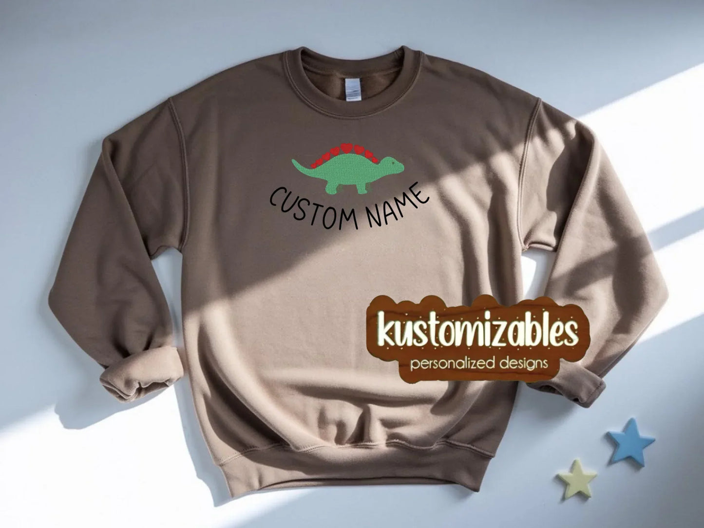 Dino Valentine Toddler Sweatshirt - Embroidered - kustomizables