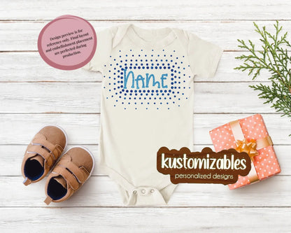 NB - 24M Glitter Starburst Offset Onesie - kustomizables