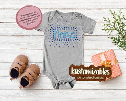 NB - 24M Glitter Starburst Offset Onesie - kustomizables