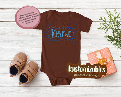 NB - 24M Glitter Starburst Offset Onesie - kustomizables