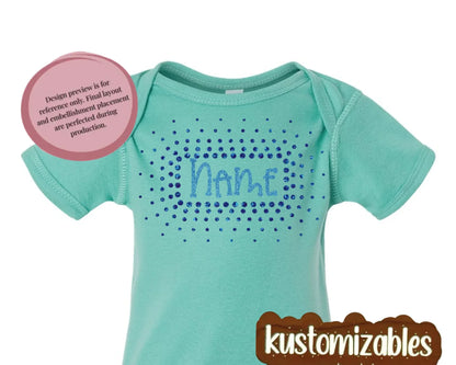 NB - 24M Glitter Starburst Offset Onesie - kustomizables