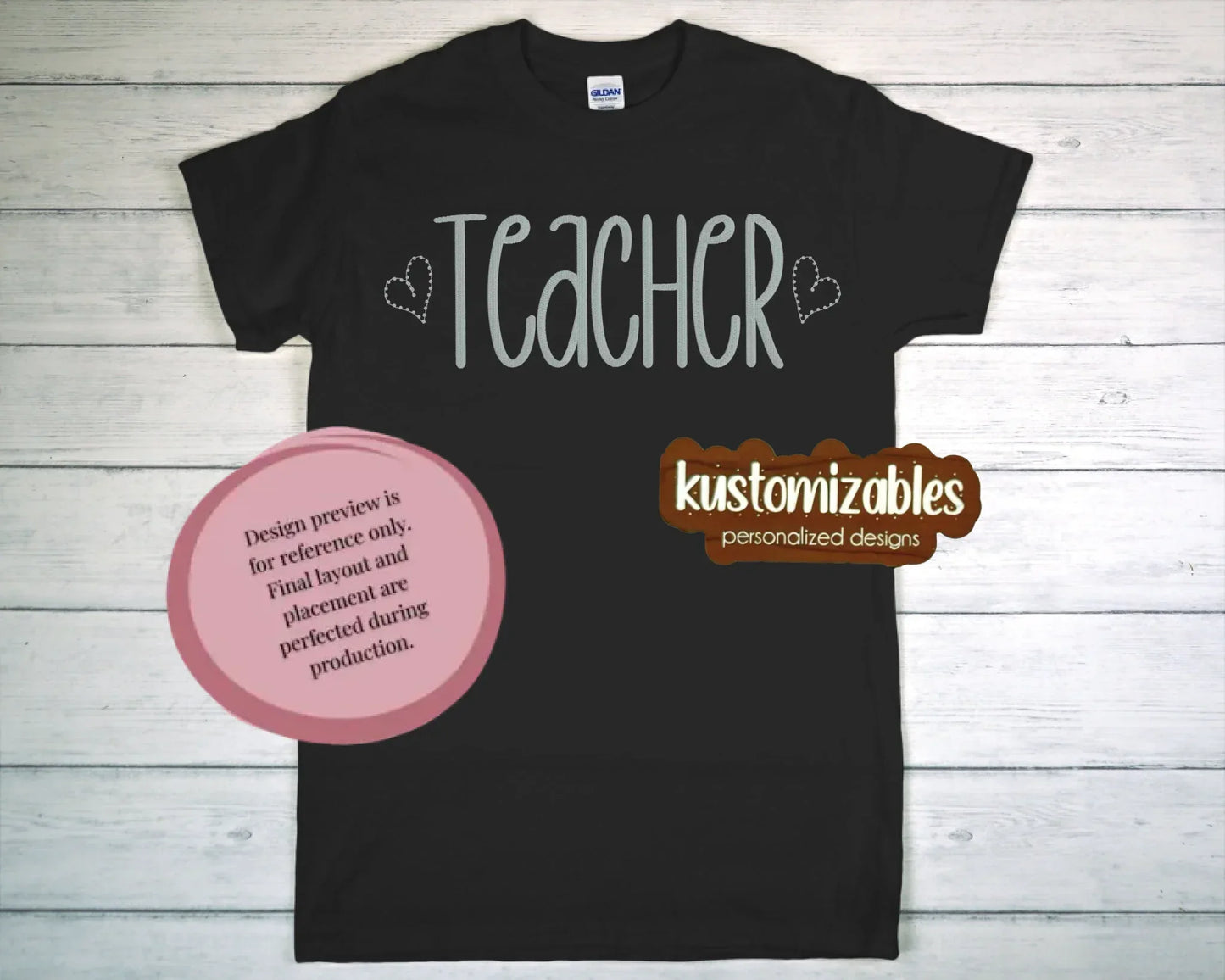 Teacher - Embroidered - kustomizables