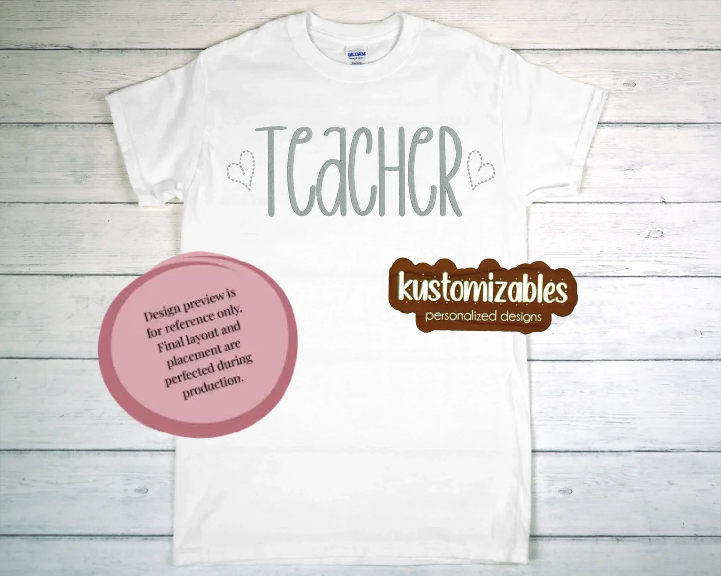 Teacher - Embroidered - kustomizables