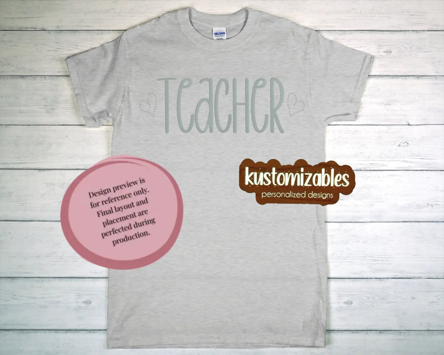 Teacher - Embroidered - kustomizables