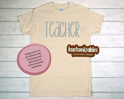 Teacher - Embroidered - kustomizables