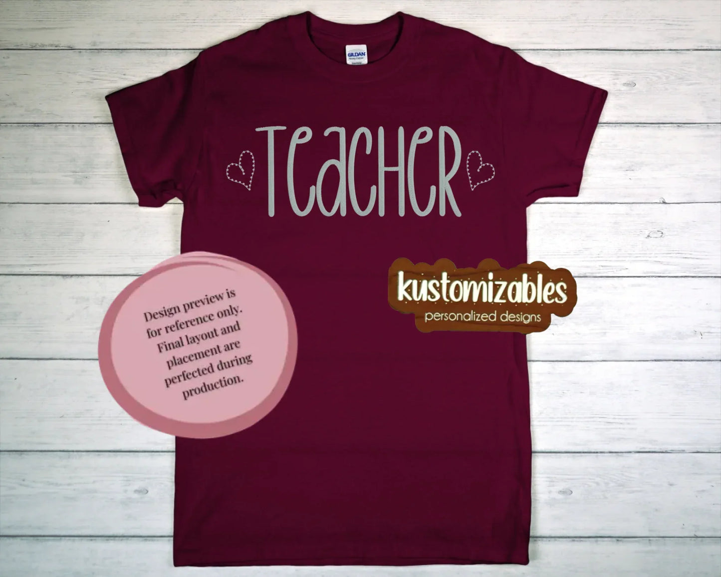 Teacher - Embroidered - kustomizables