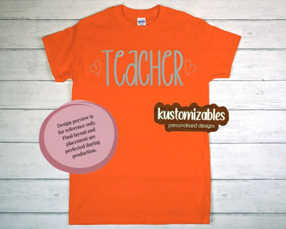 Teacher - Embroidered - kustomizables