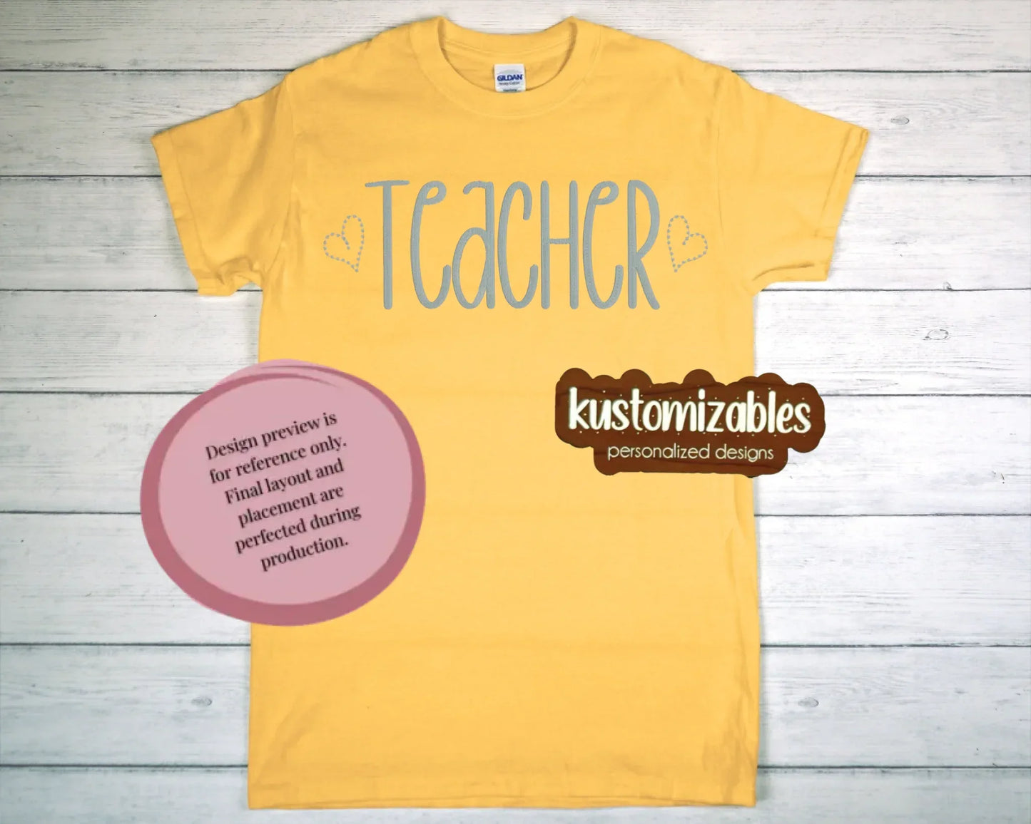 Teacher - Embroidered - kustomizables