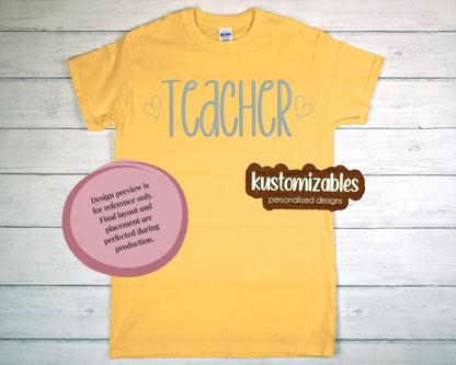 Teacher - Embroidered - kustomizables