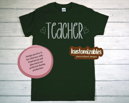 Teacher - Embroidered - kustomizables