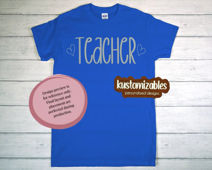 Teacher - Embroidered - kustomizables