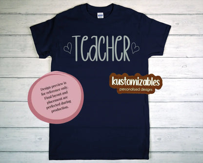 Teacher - Embroidered - kustomizables
