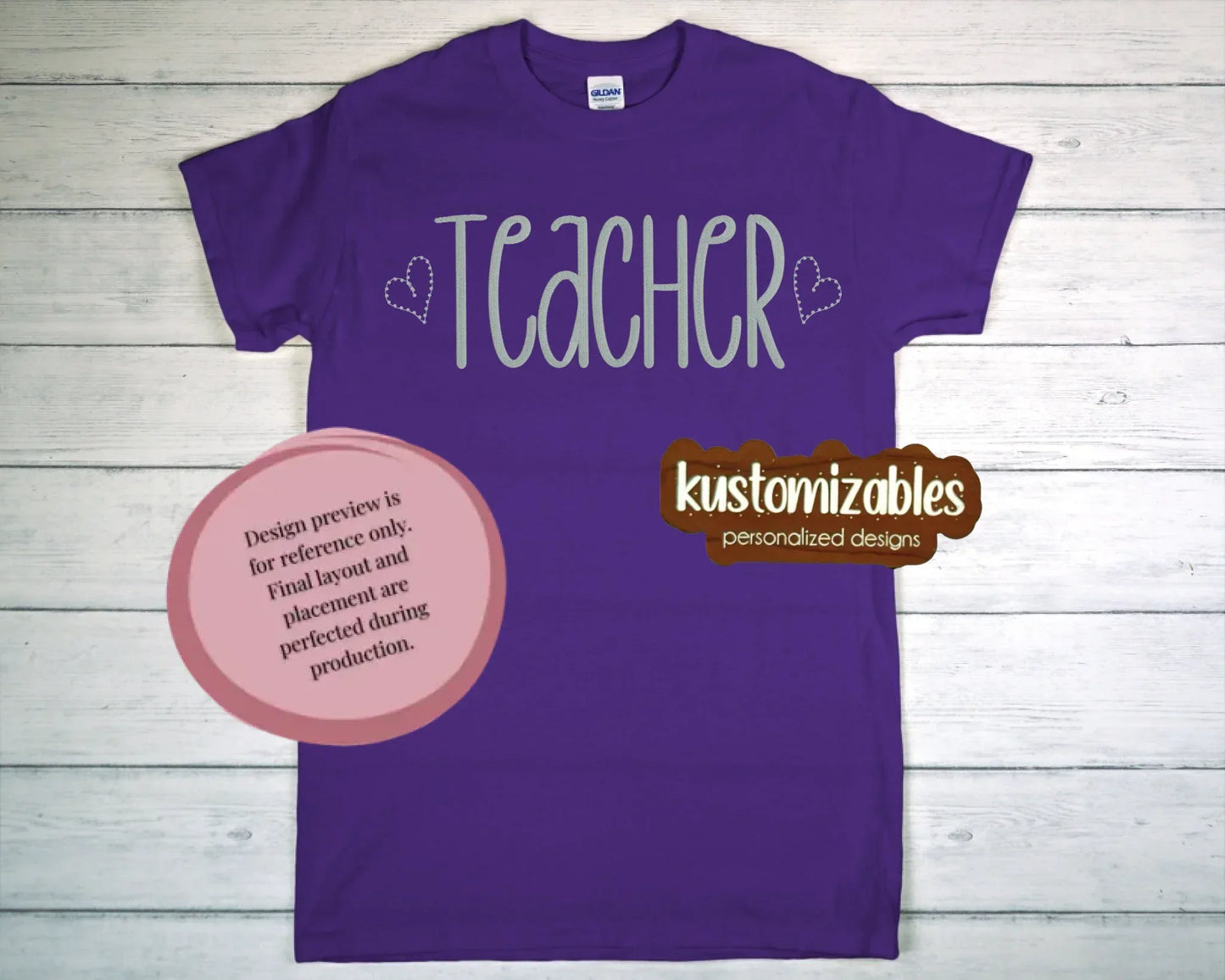 Teacher - Embroidered - kustomizables