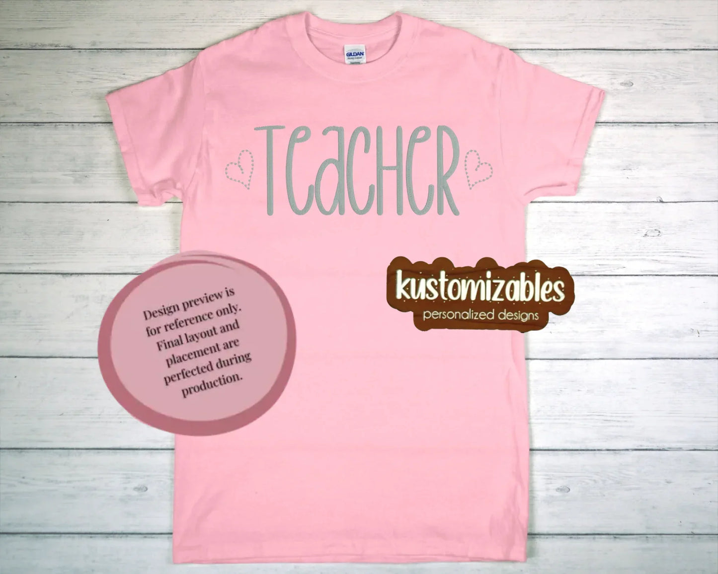 Teacher - Embroidered - kustomizables