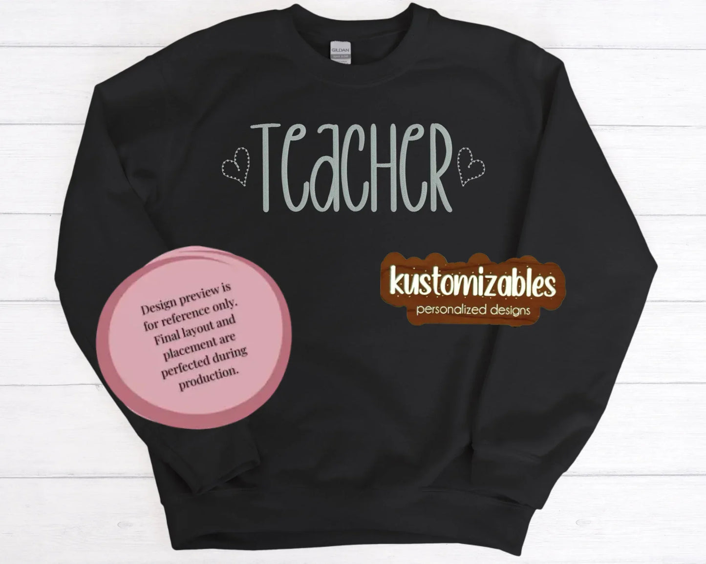 Teacher - Embroidered - kustomizables