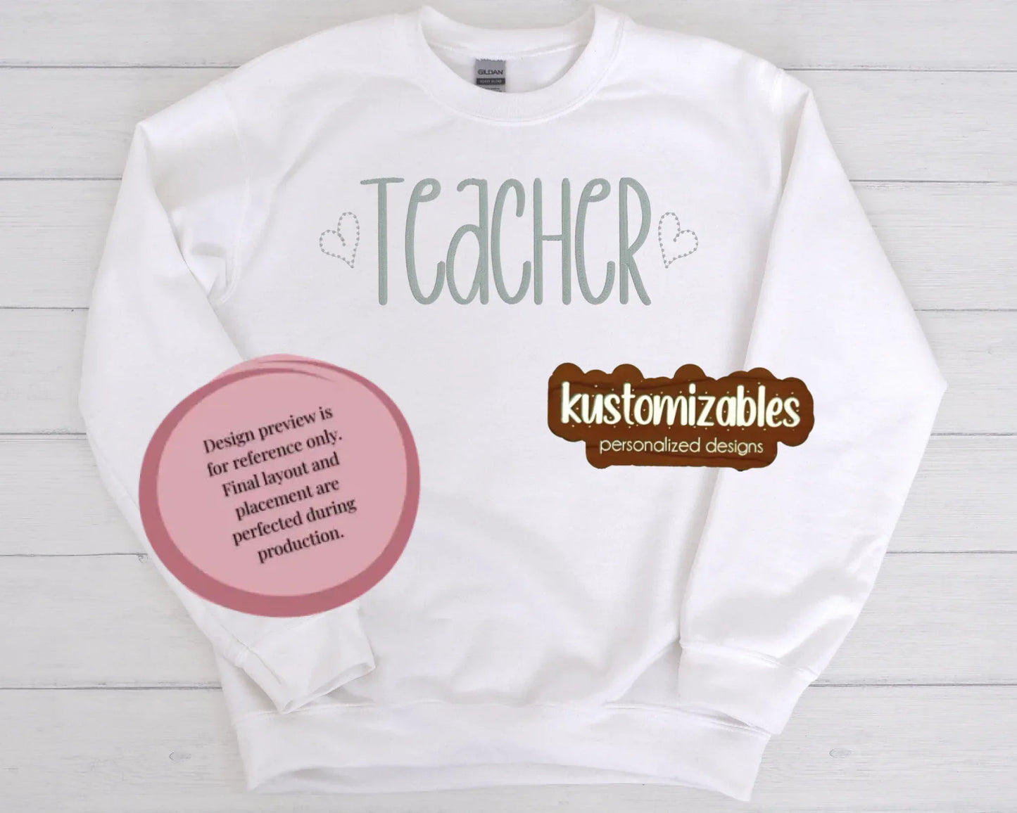 Teacher - Embroidered - kustomizables