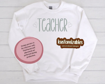 Teacher - Embroidered - kustomizables