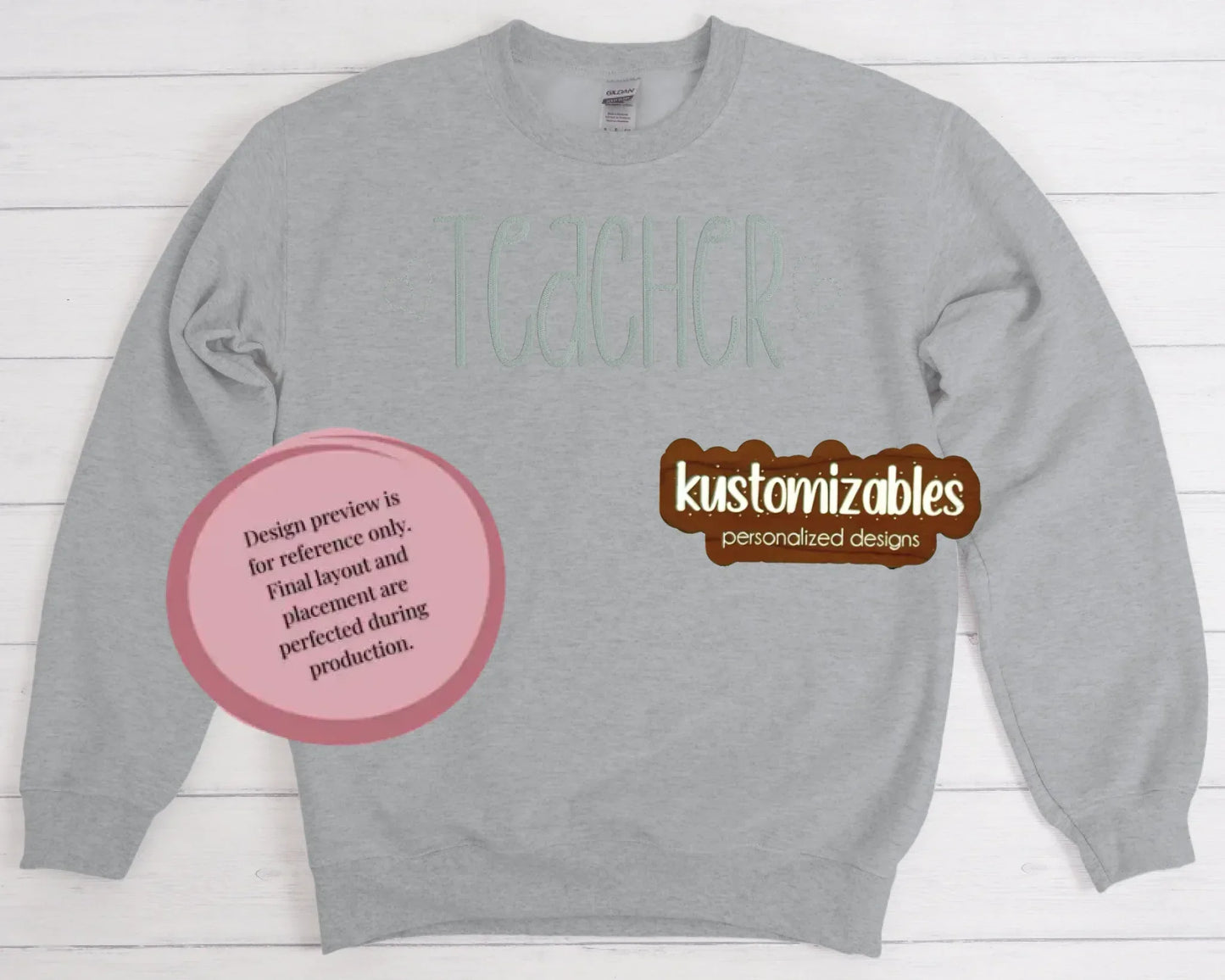 Teacher - Embroidered - kustomizables