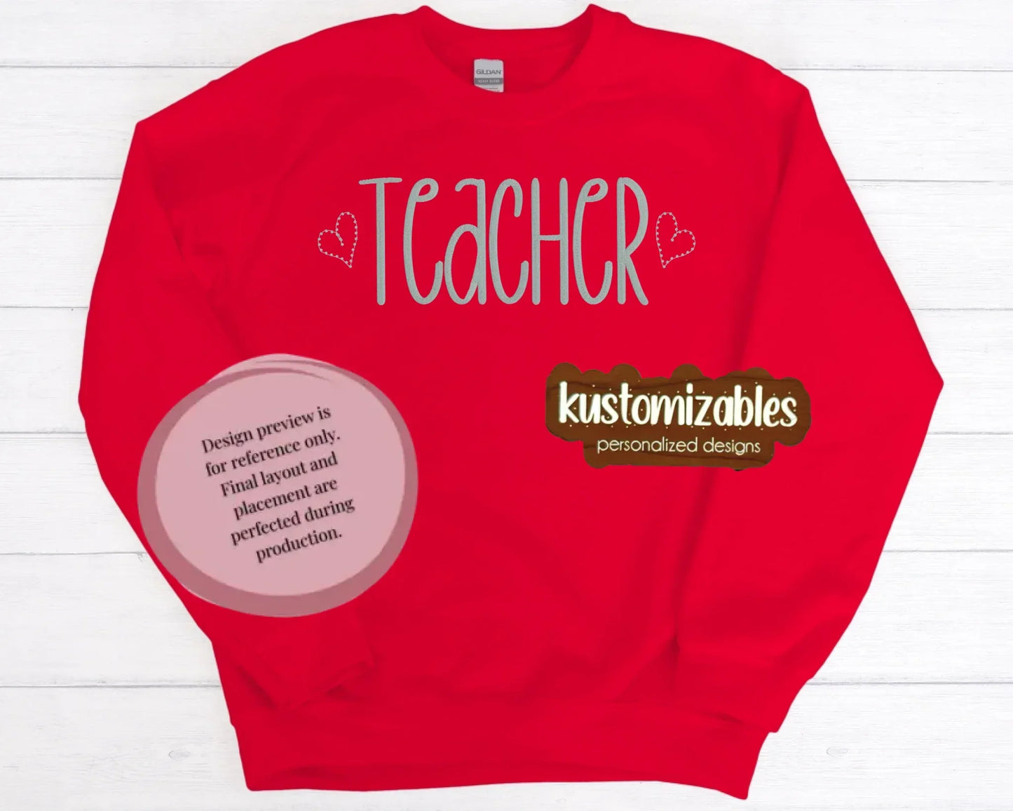Teacher - Embroidered - kustomizables