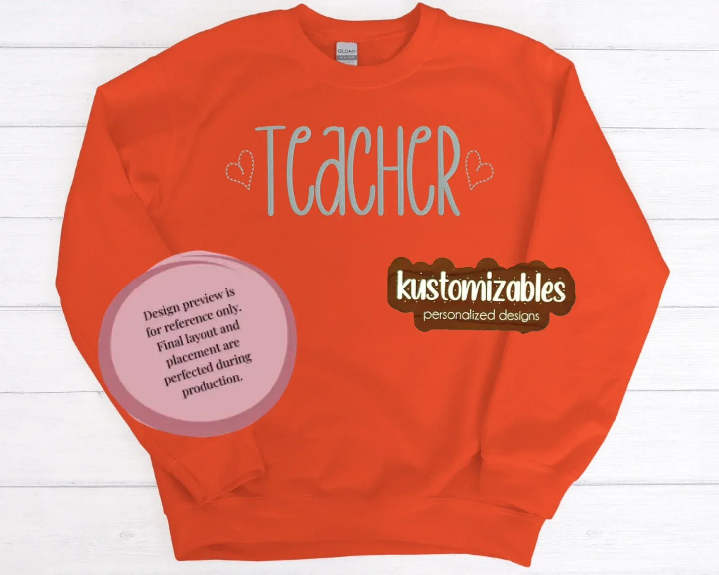 Teacher - Embroidered - kustomizables