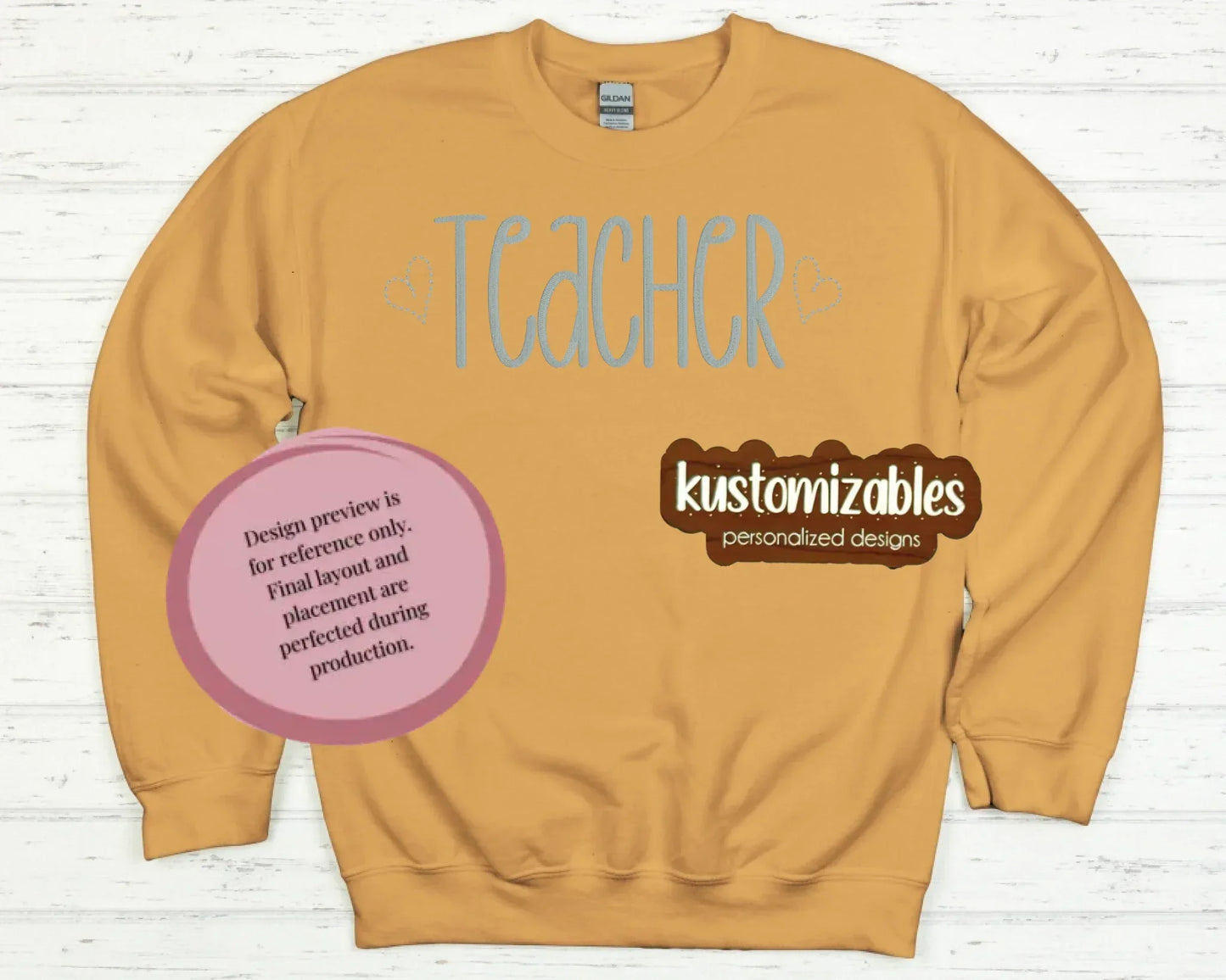 Teacher - Embroidered - kustomizables