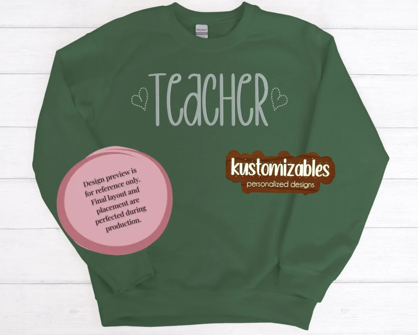 Teacher - Embroidered - kustomizables