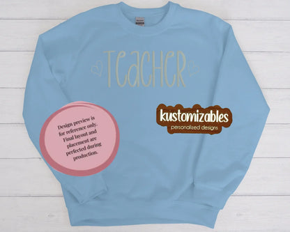 Teacher - Embroidered - kustomizables