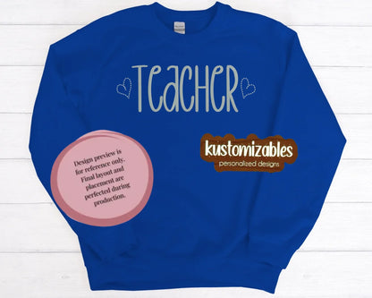 Teacher - Embroidered - kustomizables