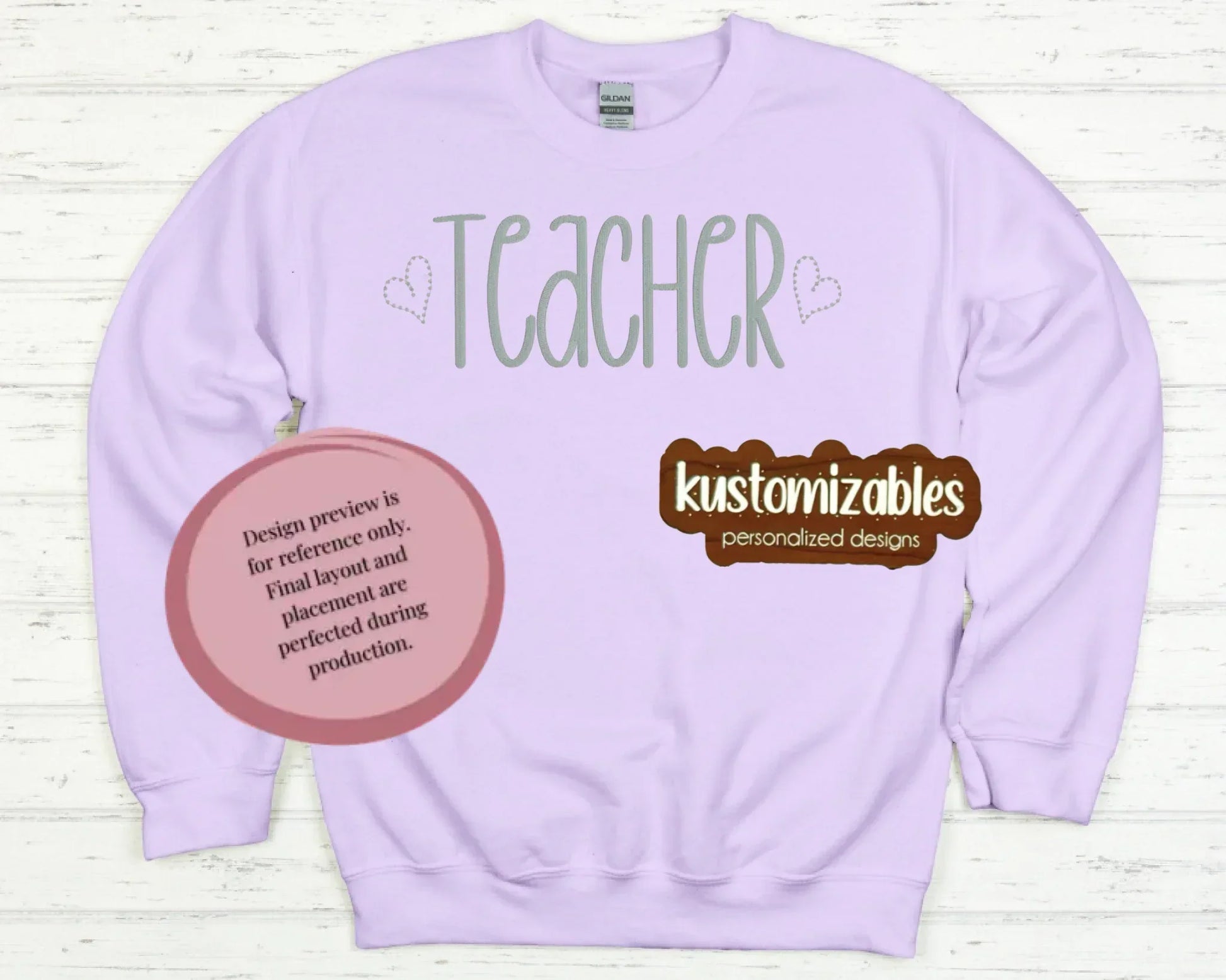 Teacher - Embroidered - kustomizables
